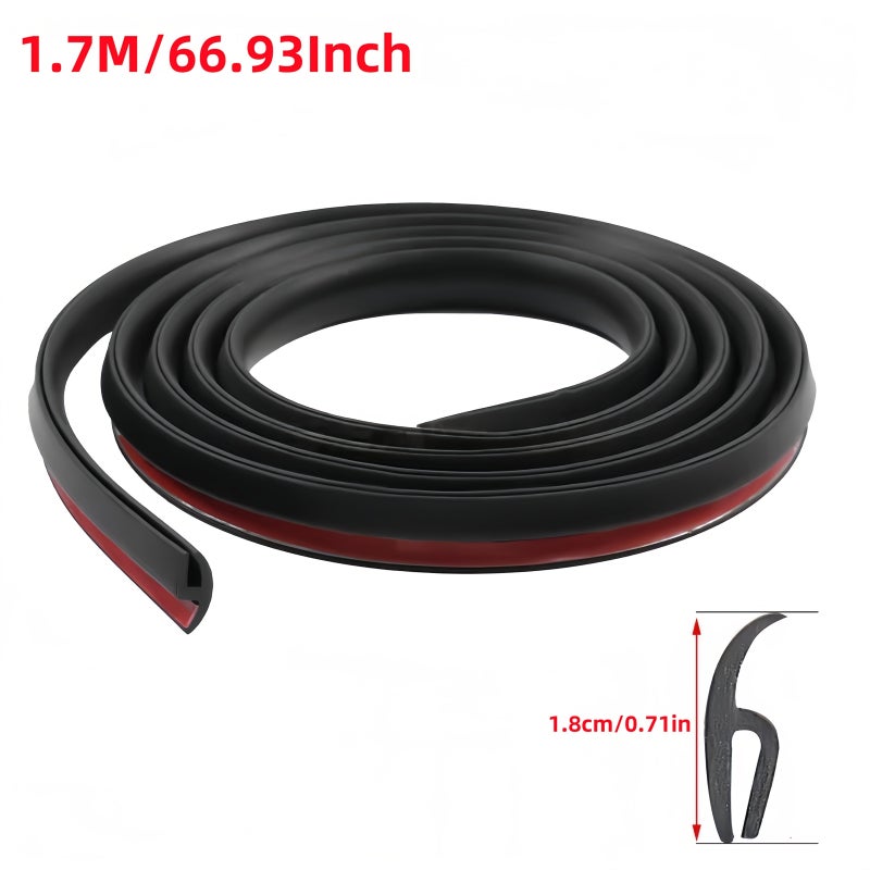Black Car Windshield Moulding Seal Strip Dustproof Rubber Sealing Sticker for Dashboard - Image 2