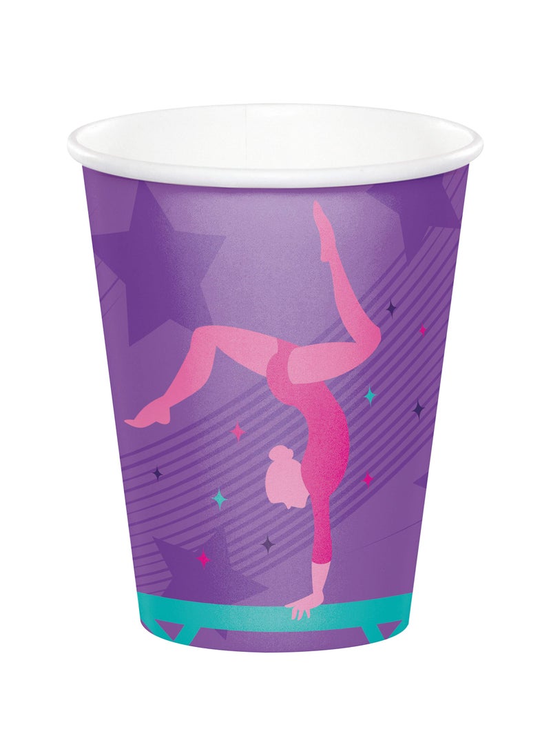 CREATIVE CONVERTING Creative Converting Gymnastics Party Cups 8 ct Multicolor 9 oz 