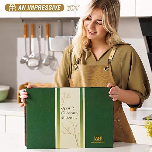 AZRHOM Walnut Wood Cutting Board, 18x12in Large Wooden Chopping Boards with Deep Juice Groove and Side Handle, Thick Butcher Block for Kitchen Meat Cheese Gift for Wife Mom(Gift Box) - Image 5