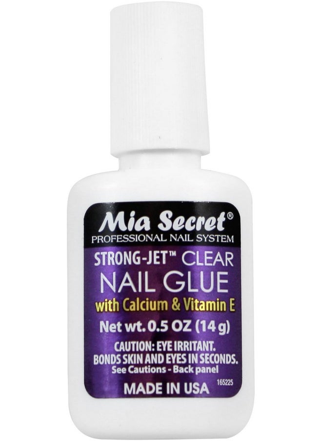 MIA SECRET - Mia Secret Strong-Jet Brush On Clear Nail Glue 335 - Ideal to adhere Crystals Over Any Acrylic and Gel Surface - Image 1