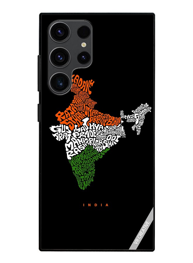 VR CREATIVE Protective Case Cover For Samsung Galaxy S24 Ultra India Map With All Indian States Name Design Multicolour - Image 1