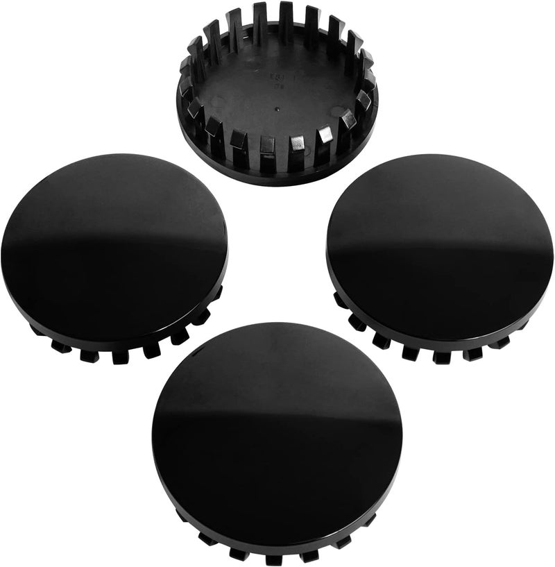 KitsPro 3.25Inch 83MM Wheel Center Caps, Pack of 4 (Gloss Black, Outer 83MM, Inner 73MM) - Image 1