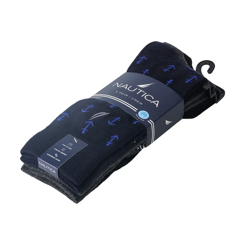 NAUTICA Nautica Men's Crew 3 Pairs Socks