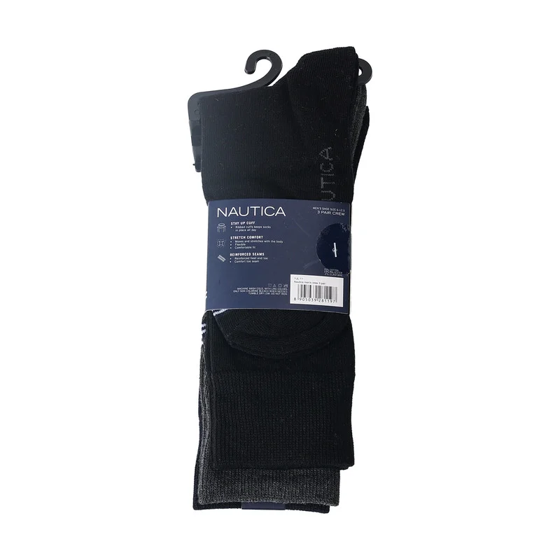 NAUTICA Nautica Men's Crew 3 Pairs Socks