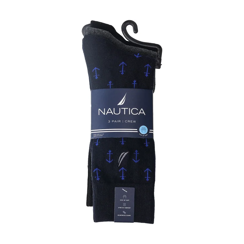 NAUTICA Nautica Men's Crew 3 Pairs Socks