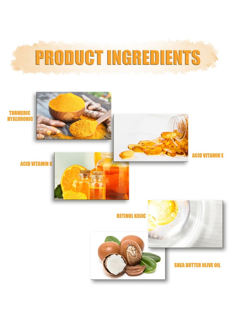 OUHOE Lemon  Turmeric Acid Soap-Vitamin C Turmeric Acid Soap for Dark Spot and Acne Mark-Improve Skin Texture,Fade Acne Mark , Reduce Dark Spot for Face and Body  - Image 3