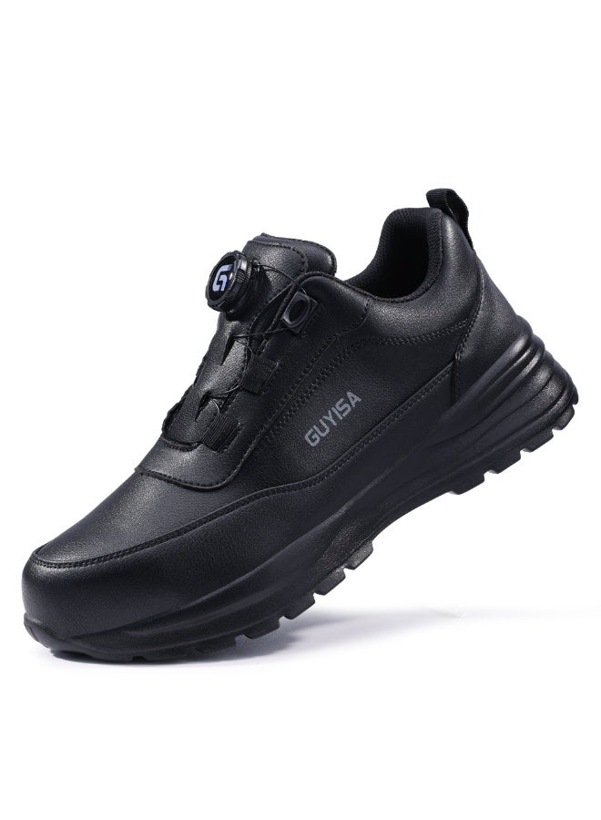 GUYISA Men's Safety Shoes Steel Toe Safety Shoes Waterproof Men's Boots Wear-resistant Anti Smashing Working Shoes with Protection - Image 1