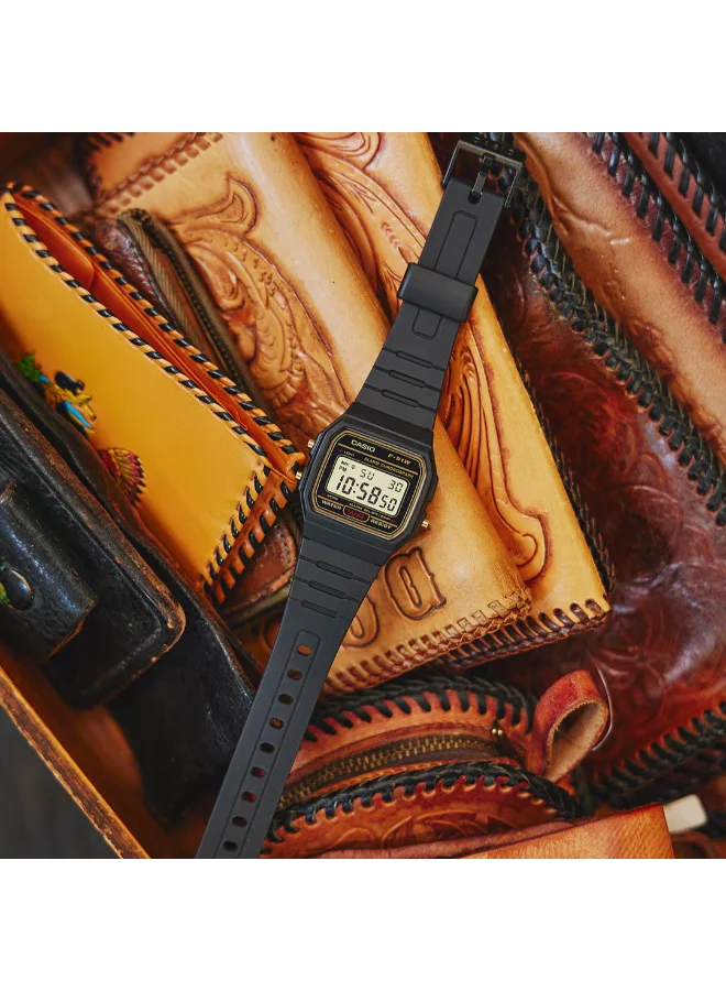 كاسيو Men's Resin Digital Watch F-91WG-9Q - 33.1 mm