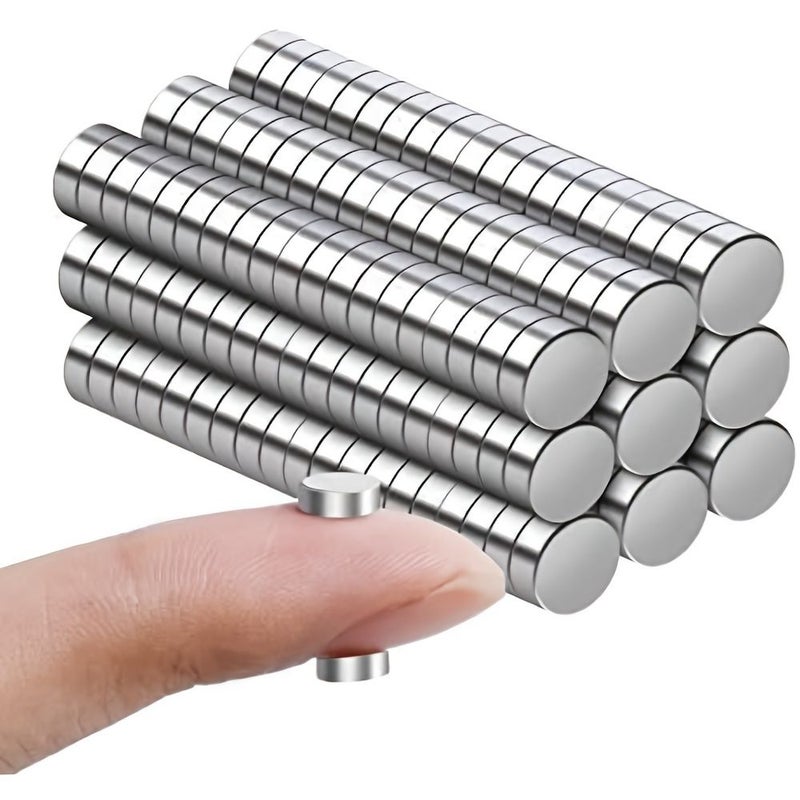 مغناطيس فضي D8x2mm 26 قطعة مغناطيس دائري قرصي للثلاجة والمكتب لتنظيم الأدوات في المطبخ والمنزل - Image 1