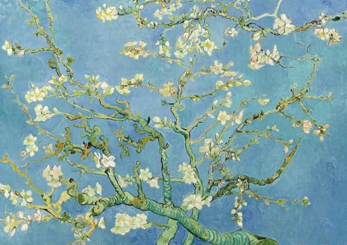CHengQiSM 1000 Piece Puzzle for Adults Almond Blossoms by Van Gogh Jigsaw Puzzles 1000 Pieces Van Gogh Puzzles for Adults 1000 Pieces Famous Oil Painting Puzzle 1000Piece Jigsaw Puzzles - Image 1