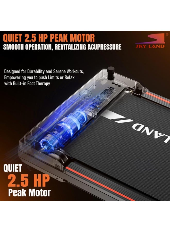 SKY LAND 2-in-1 Walking Pad with Massager Pad, 2HP Peak Motor, LED Display, Remote Control, Dual-Side Design for Walking & Massage, Compact Slim Treadmill for Home & Office, 100KG Capacity, EM-1309 - Image 5