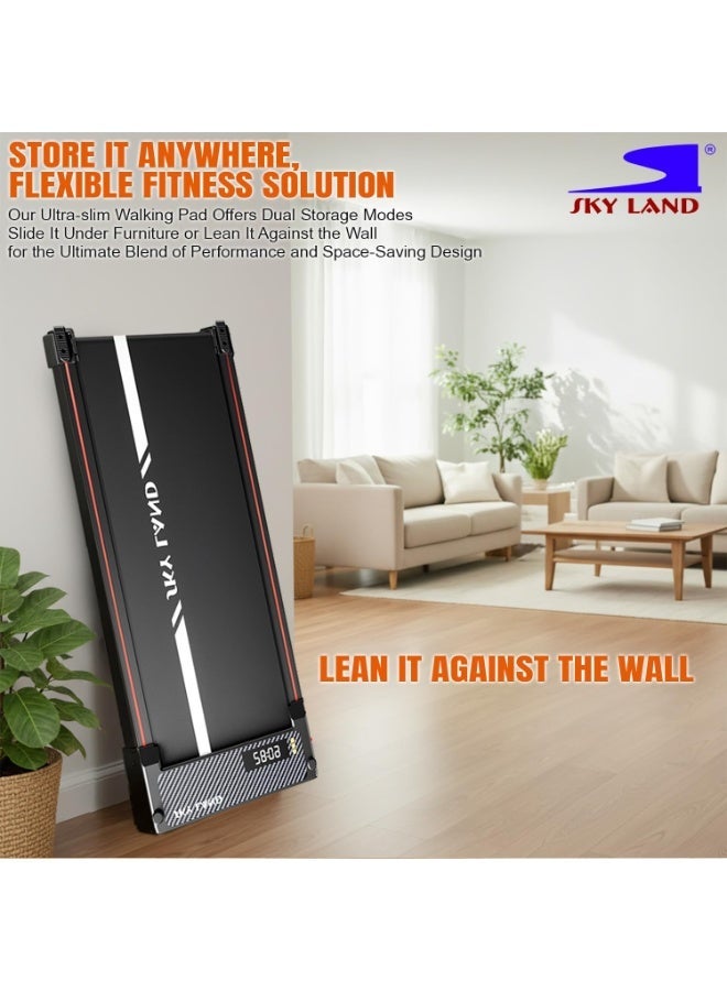 SKY LAND 2-in-1 Walking Pad with Massager Pad, 2HP Peak Motor, LED Display, Remote Control, Dual-Side Design for Walking & Massage, Compact Slim Treadmill for Home & Office, 100KG Capacity, EM-1309 - Image 4
