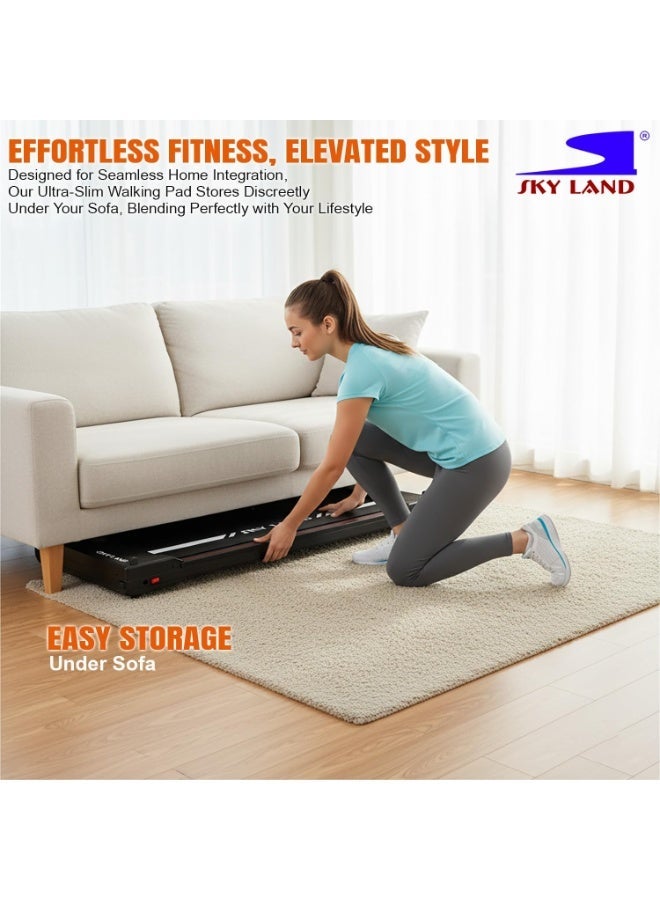 SKY LAND 2-in-1 Walking Pad with Massager Pad, 2HP Peak Motor, LED Display, Remote Control, Dual-Side Design for Walking & Massage, Compact Slim Treadmill for Home & Office, 100KG Capacity, EM-1309 - Image 3