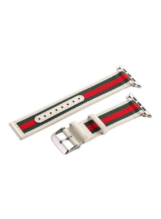 NIBEMINENT Replacement Band For Apple Watch Series Green/Red/White