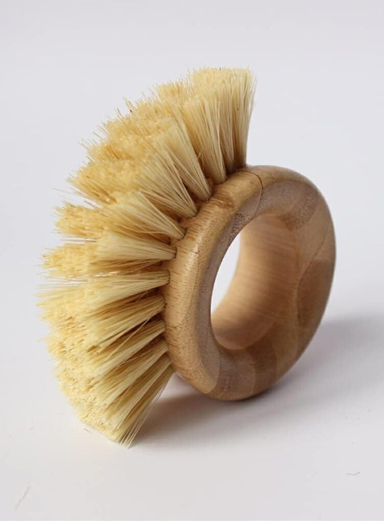 Loquat Kitchen Fruit Vegetable Ring Handle Dishwashing Brush Space Saving Cleaning Tool Pan Scrubbing Stove Household - Image 4