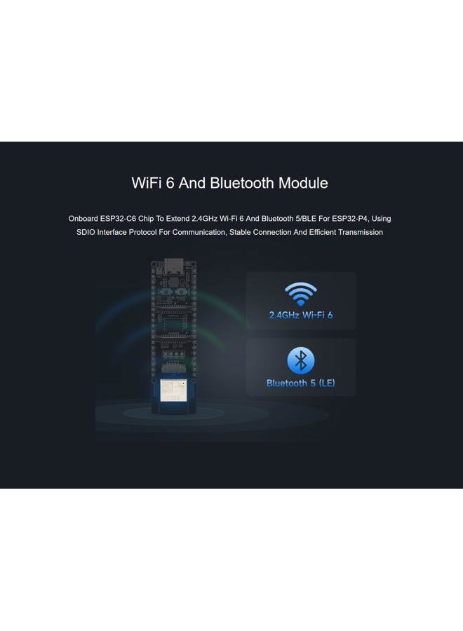 Waveshare ESP32-P4-WIFI6 Development Board Adopts ESP32-P4 Module, Onboard ESP32-C6 and 32MB Nor Flash, Support Wi-Fi 6 and Bluetooth 5 / BLE, with MIPI-CSI, MIPI-DSI, USB 2.0 OTG, Microphone, etc. - Image 4
