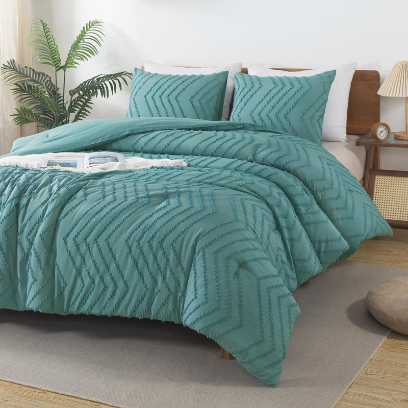 Andency أند آند ويندا رمادي لزيجة طير مجموعة كينج حجم بوهو ناعم دافئ الدفء مجموعات المعززة لمادة كينغ حجم السرير 3 قطع - Image 3