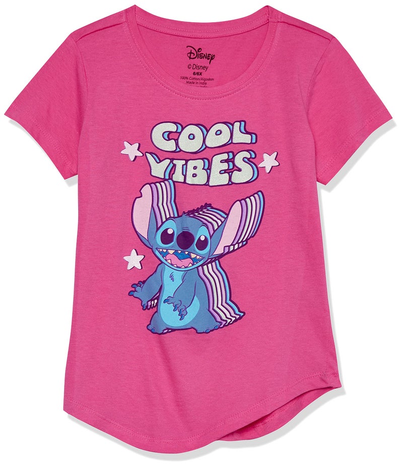 Disney Girls Lilo & Stitch Toddler 4-16 T-Shirt, Hot Pink (G4-16), 10-12 US - Image 5