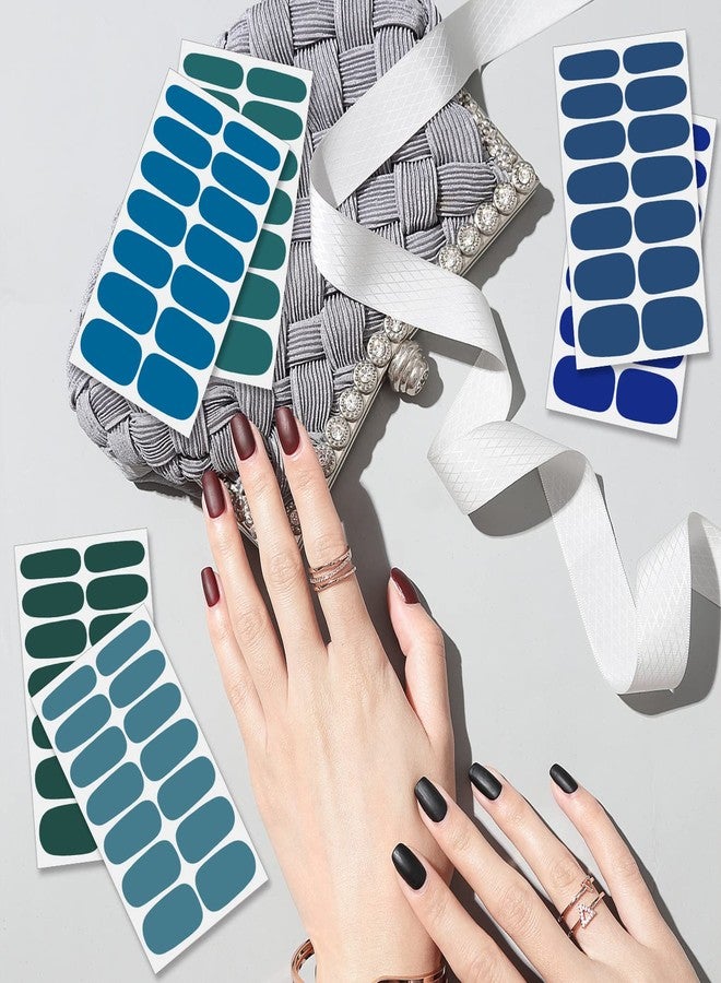 SILPECWEE 20 Sheets Dark Solid Color Nail Wraps for Women Nail Polish Strips Gel Nail Strips Self Adhesive Nail Sticker Fingernail Stickers Stick on Nails Accessories with 1pc Nail File - Image 4