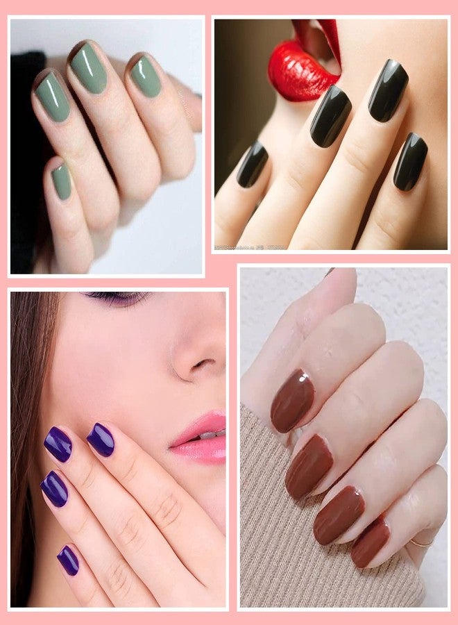 SILPECWEE 20 Sheets Dark Solid Color Nail Wraps for Women Nail Polish Strips Gel Nail Strips Self Adhesive Nail Sticker Fingernail Stickers Stick on Nails Accessories with 1pc Nail File - Image 5