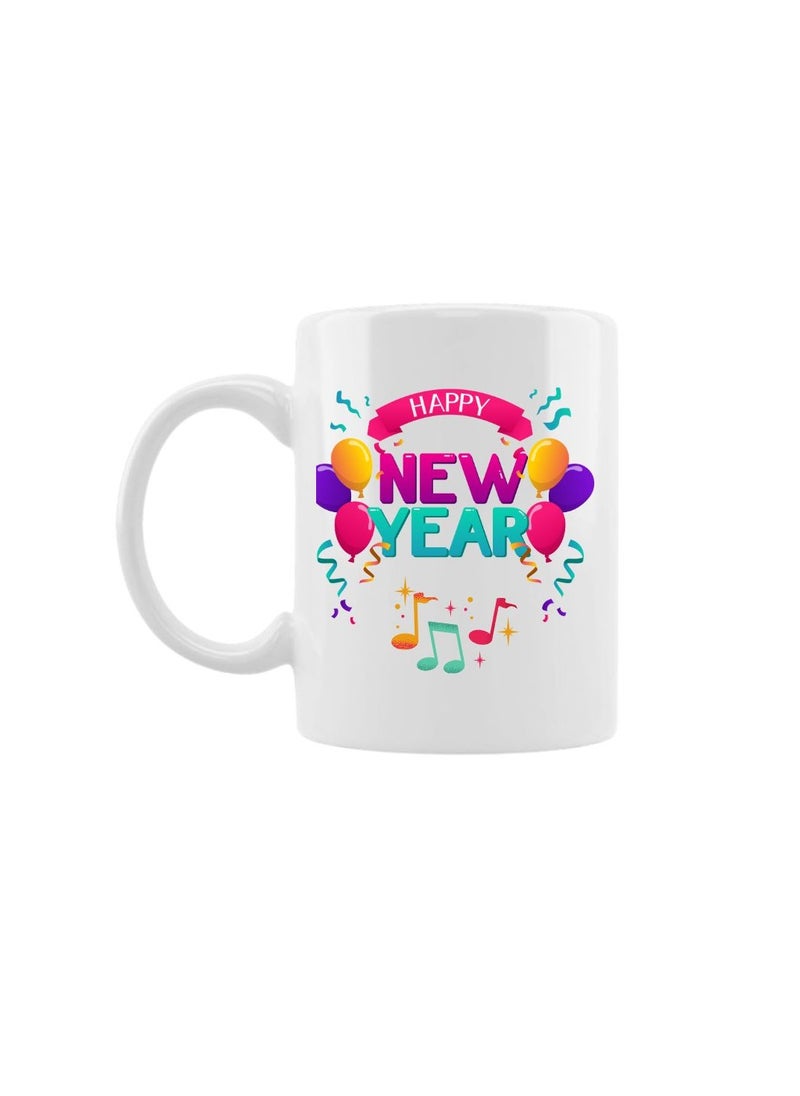 PRINTSHOP4ME Happy New Year Design Printed With New Year Theme Ceramic Coffee Mug Suitable Gift For Family/Friends And Special Person  - Image 1