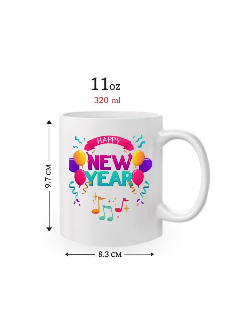 PRINTSHOP4ME Happy New Year Design Printed With New Year Theme Ceramic Coffee Mug Suitable Gift For Family/Friends And Special Person  - Image 2