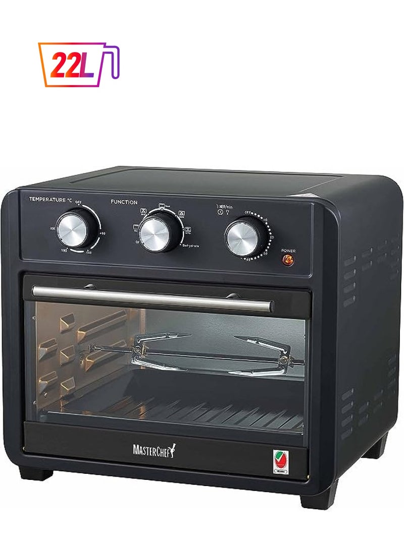 IAF قلاية هوائية 7 في 1 مع 7 ملحقات ووحدة تحكم يدوية من 3 خطوات، سعة 22 لتر - Image 1