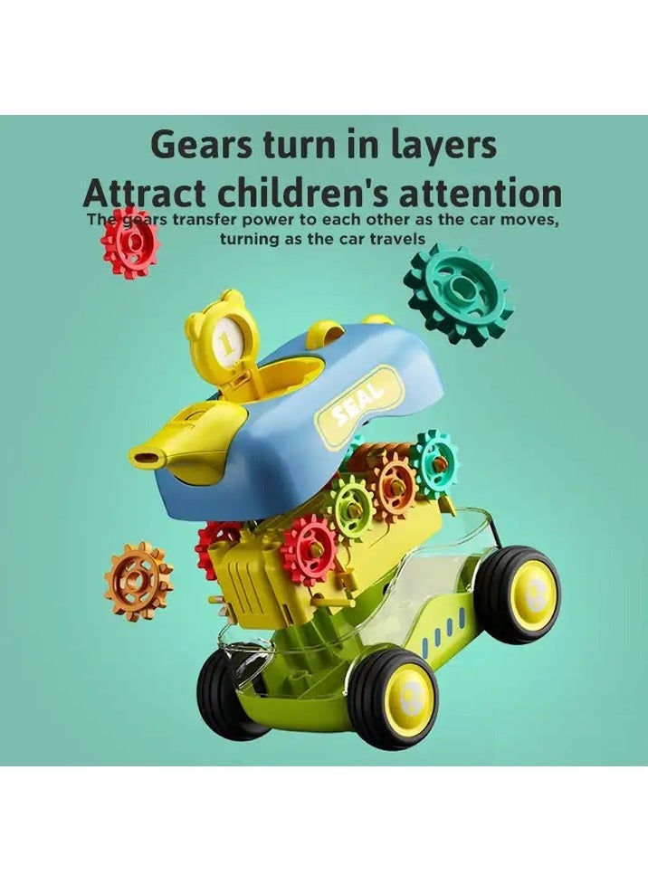 Toyland ألعاب مركبة هندسية متعددة الوظائف مع قطار سحب للخلف وسيارة لعبة مع صفارة للأطفال - Image 2