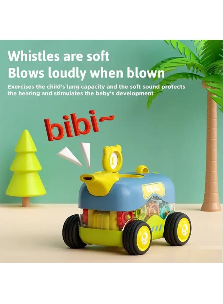 Toyland ألعاب مركبة هندسية متعددة الوظائف مع قطار سحب للخلف وسيارة لعبة مع صفارة للأطفال - Image 3