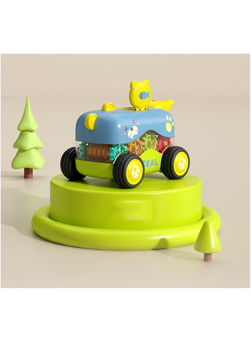 Toyland ألعاب مركبة هندسية متعددة الوظائف مع قطار سحب للخلف وسيارة لعبة مع صفارة للأطفال - Image 1