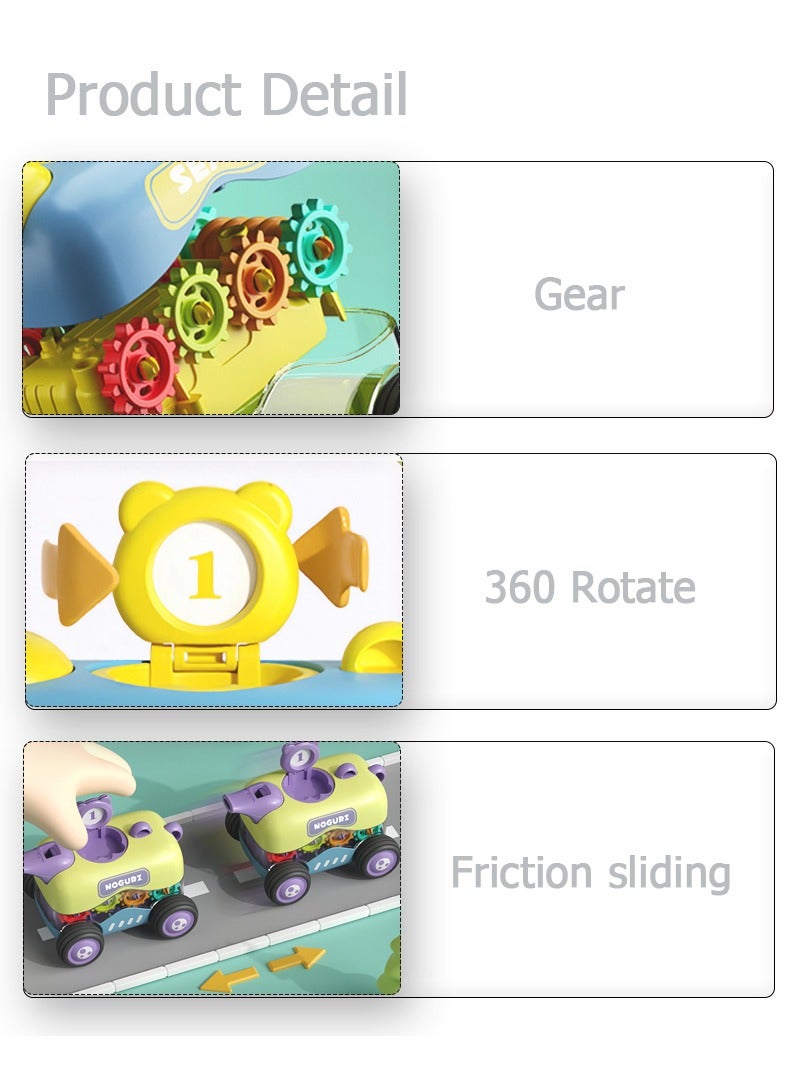 Toyland ألعاب مركبة هندسية متعددة الوظائف مع قطار سحب للخلف وسيارة لعبة مع صفارة للأطفال - Image 5
