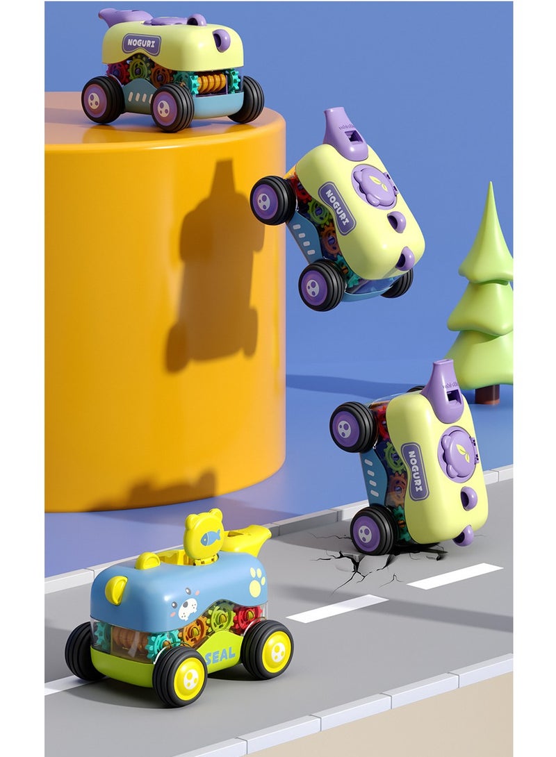 Toyland ألعاب مركبة هندسية متعددة الوظائف مع قطار سحب للخلف وسيارة لعبة مع صفارة للأطفال - Image 4