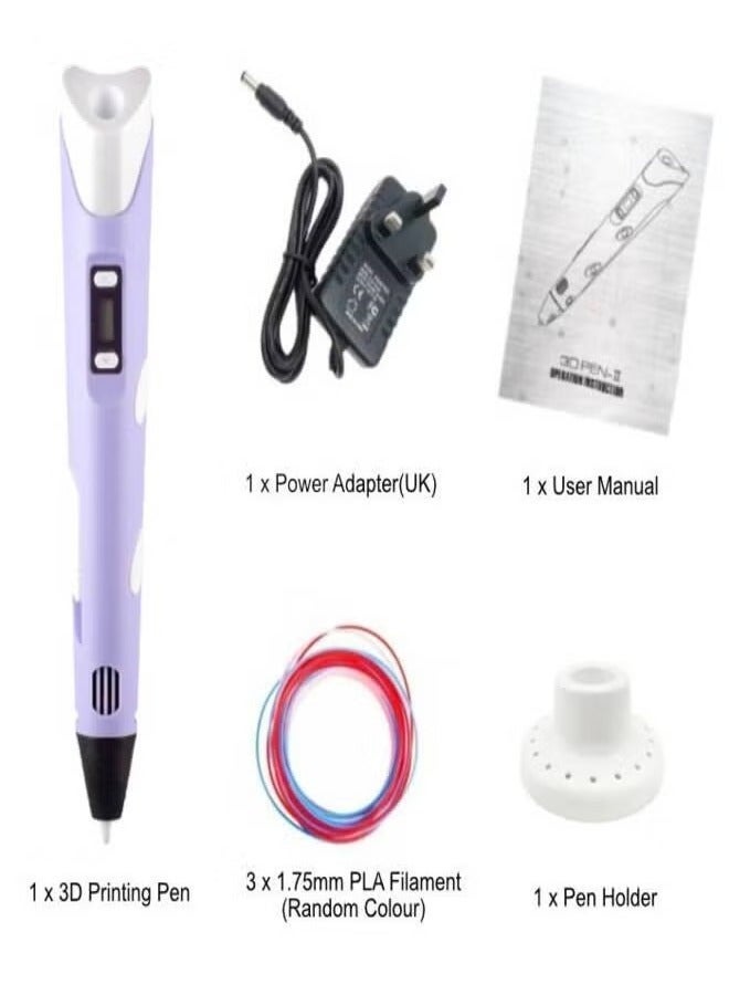 إلترازون 2nd Generation 3D Printing Pen with Adjustable Speed, Safe Low-Temperature Nozzle, OLED Display, USB Powered – Creative DIY Art & Drawing Tool with Bonus Gift for Kids and Adults - Image 4