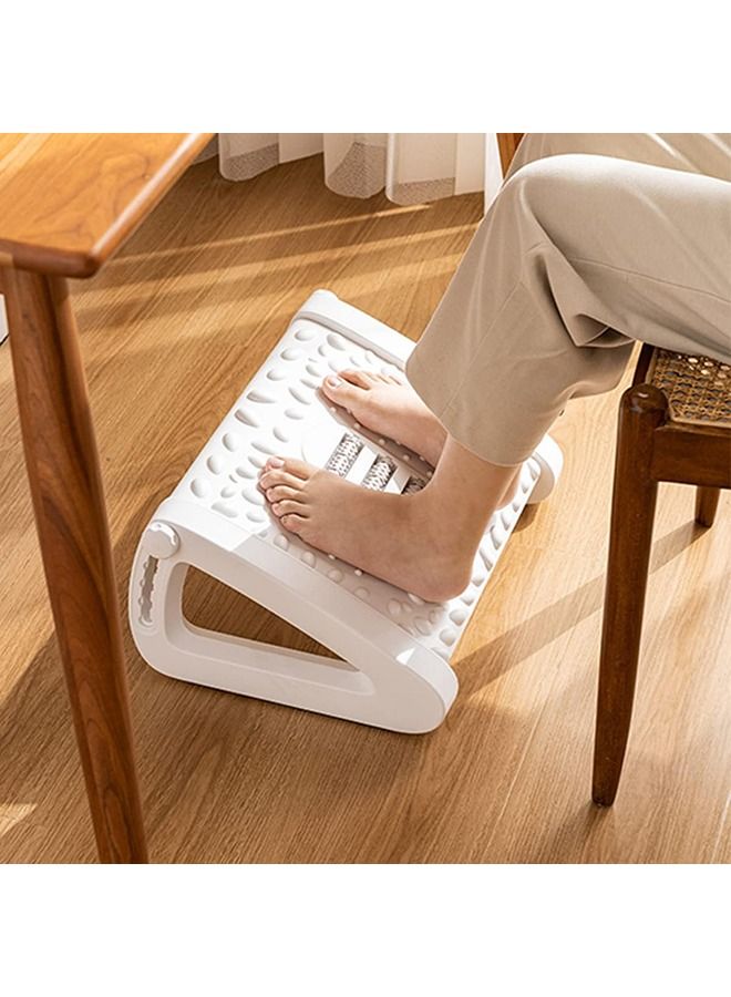 Arabest Adjustable Footrest for Under Desk-Ergonomic Tilt Locked Foot Rest with 6 Height Position,Foot Stool with Non-skid Massage Surface for Home,Office (D) - Image 1