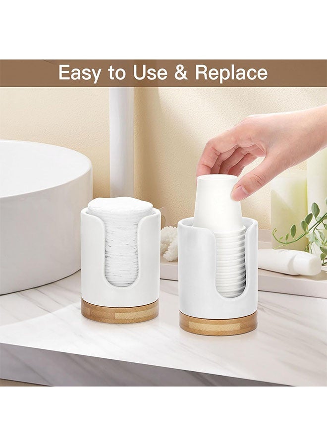 موزع أكواب منزلي، يحمل كوب غسول الفم بسعة 3 أونصة، حامل ورق للاستعمال مرة واحدة، موزع أكواب صغير، حامل أكواب بقاعدة من الخيزران - Image 5