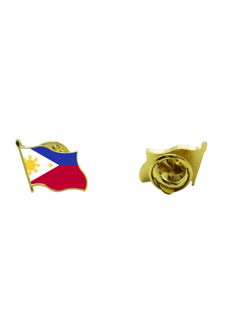 PRINTSHOP4ME Philippines National Flag Lapel Pins and Brooch Badge to show your patriotism for Philippines (Flag Badge) - Image 1