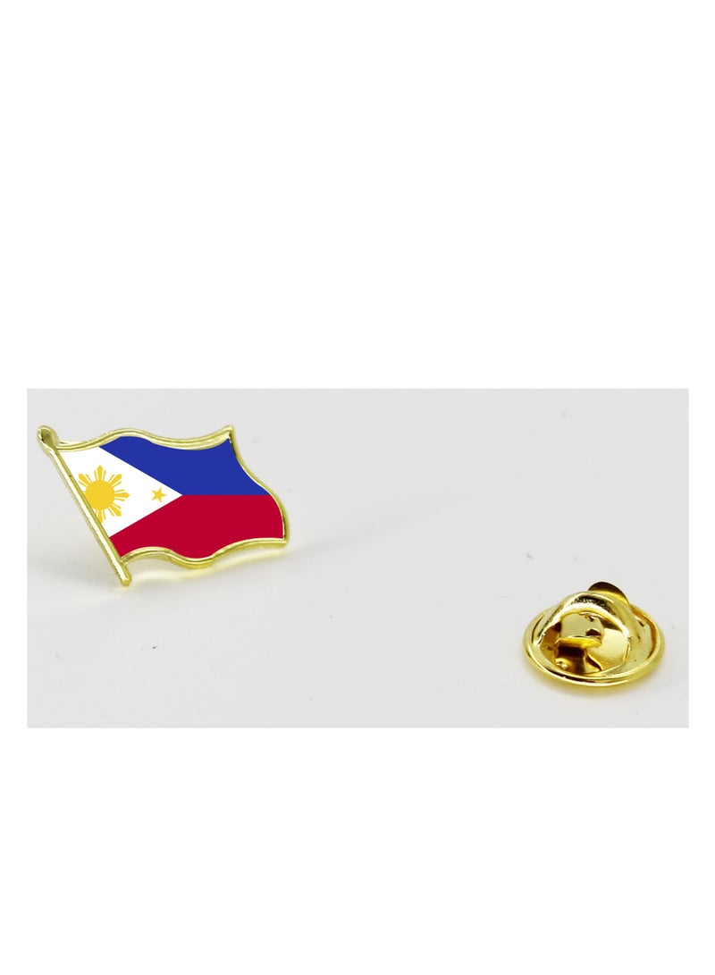 PRINTSHOP4ME Philippines National Flag Lapel Pins and Brooch Badge to show your patriotism for Philippines (Flag Badge) - Image 2