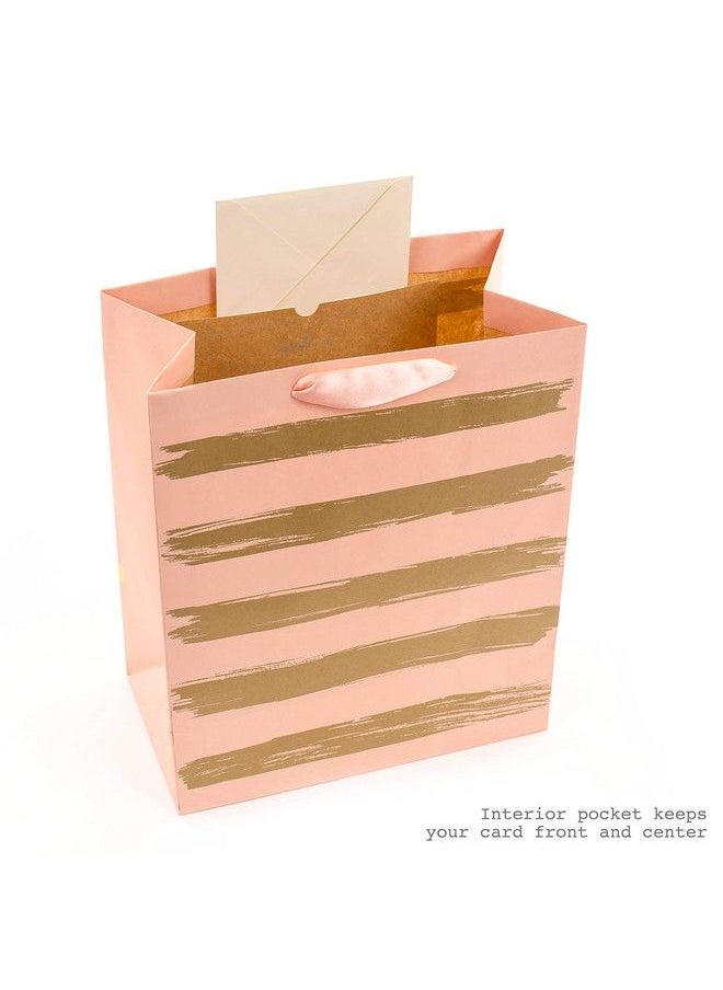 Hallmark - Assorted Birthday Gift Bag Bundle With Tissue Paper (1 Medium And 2 Large Bags Gold And Pink) - Image 1