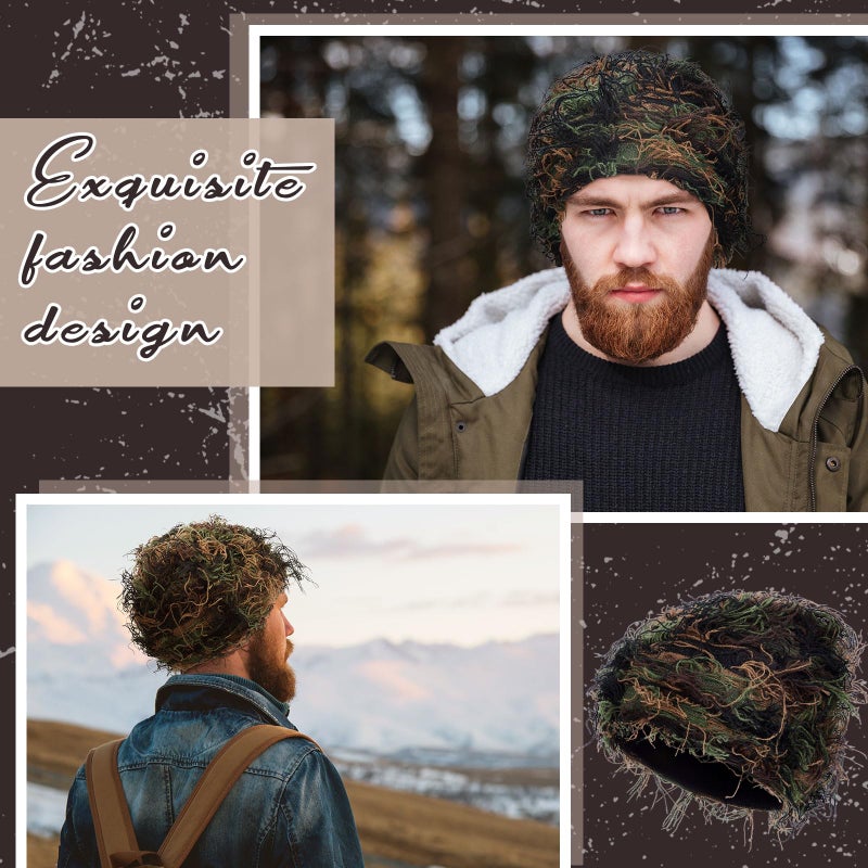 Chuarry Distressed Knitted Beanie Fuzzy Winter Hats Thick Warm Y2k Beanie Snow Knit Cap Skull for Women Men(Assorted Green Black Brown,Regular Style) - Image 5