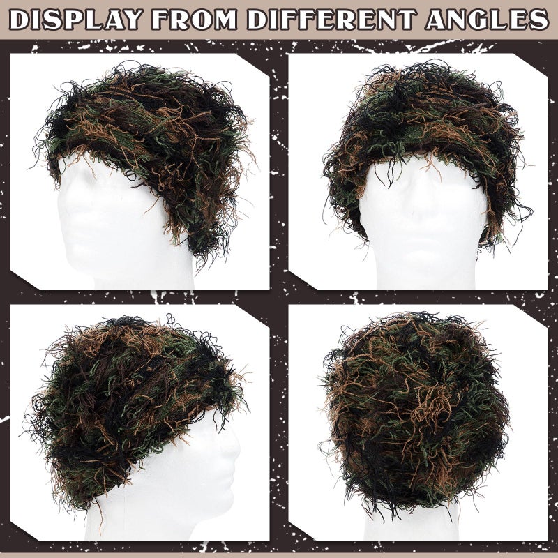 Chuarry Distressed Knitted Beanie Fuzzy Winter Hats Thick Warm Y2k Beanie Snow Knit Cap Skull for Women Men(Assorted Green Black Brown,Regular Style) - Image 4