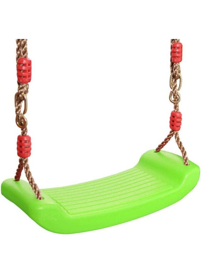 Rainbow Toys Swings Hanging Swing Seat with Height Adjustable Ropes Swing Sets for Backyard Curved Board Kids Swing Swing Sets - Image 1