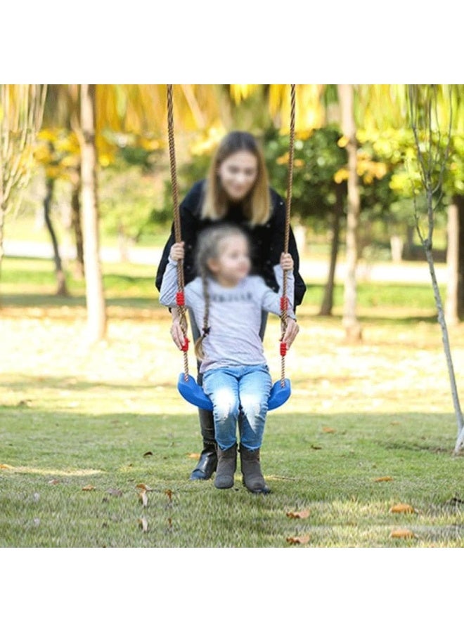 Rainbow Toys Swings Hanging Swing Seat with Height Adjustable Ropes Swing Sets for Backyard Curved Board Kids Swing Swing Sets - Image 2