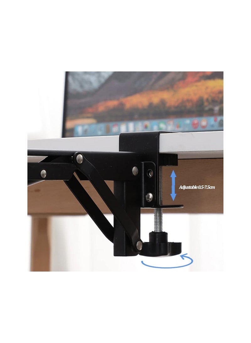 SOLARAE Desk Extender Clamp for DIY Wooden Keyboard Tray (Board Not Included) - Punch-Free, Foldable Computer Keyboard Tray for Home or Office Use (Black) - Image 5