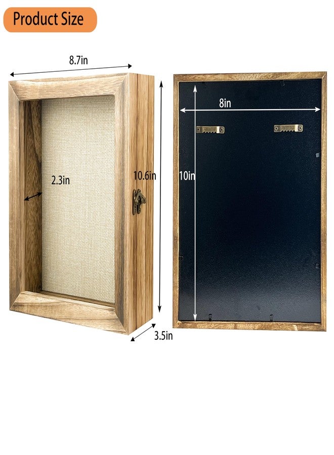 Houstimi 8x10 Pet Memorial Shadow Box Paw Print Kit Solid Wood Pet Frame Brown Dog Memorial Gifts for Loss of Dog - Image 5