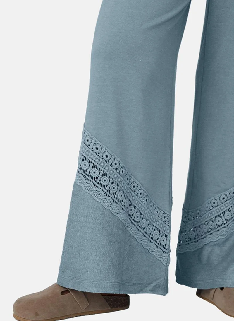يونيكي Blue Plain Casual Trousers