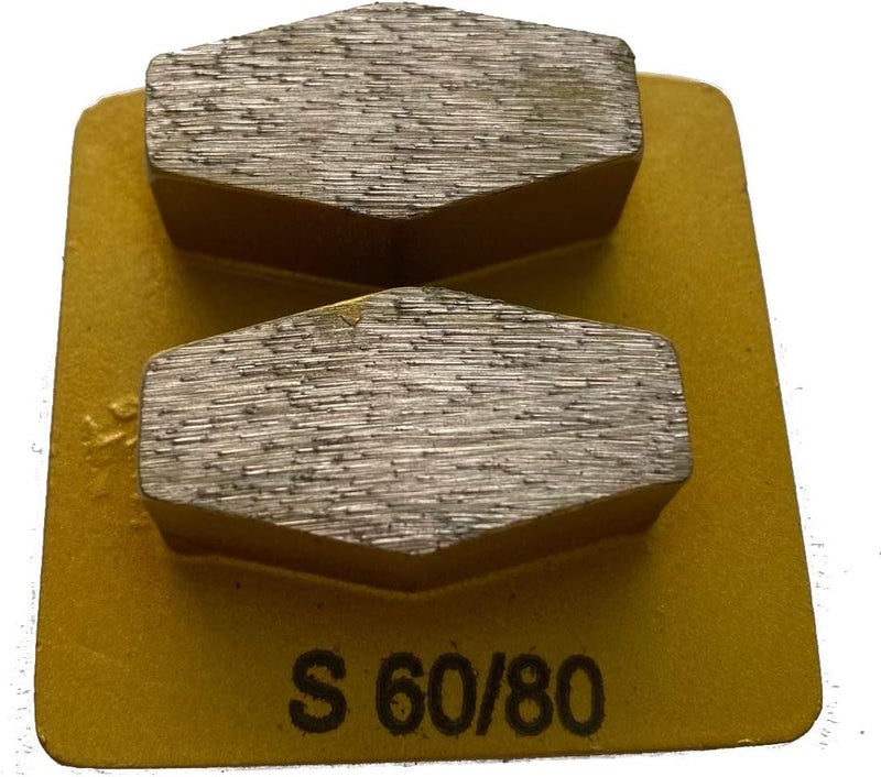 DPT 9Pack Premium Diamond Grinding Discs Grinder Pads Compatible with Husqvarna PG Floor Grinders Grinding Concrete Floor Soft Bond 6080 Grit  - Image 1