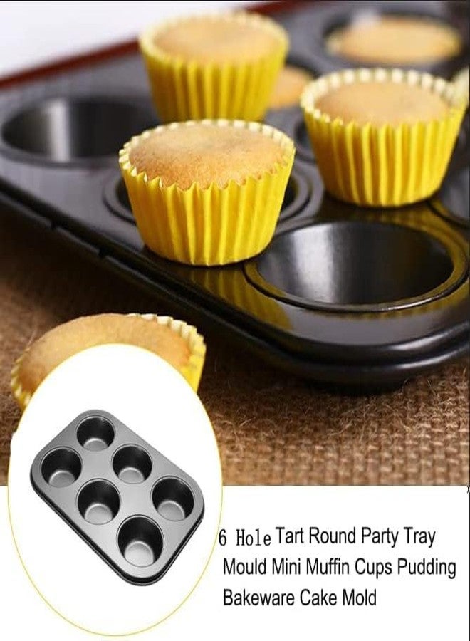 TrendyTrolley 2 Pc, Muffin Pan, Bakeware Non-Stick Cupcake Tray Baking Mini Pie Pans, Heavy Duty Carbon Steel Muffin Tray Standard Baking Mold Pan for Oven Baking - Image 5
