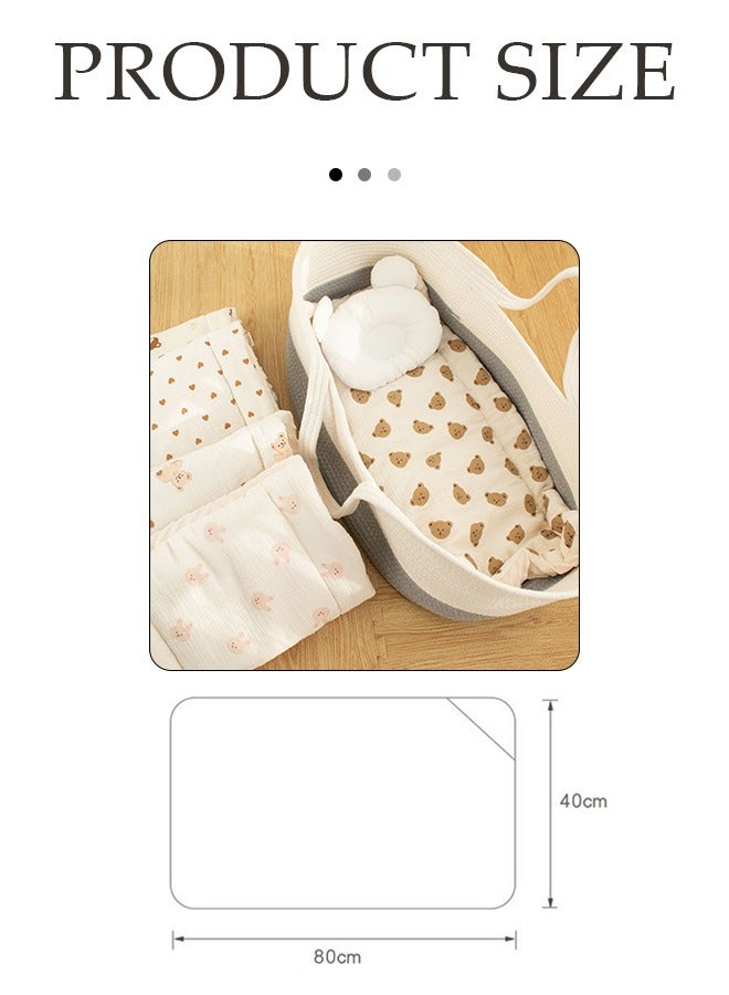 DUNISO Baby Stroller Cushion, cartoon pattern  lying cushion , cotton children's dining chair cushion, shockproof and breathable, double-sided usable, suitable for infants aged 0 to 3 years old, 40 * 80cm - Image 2