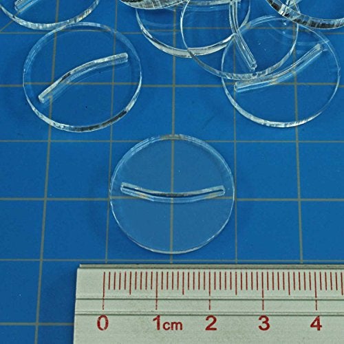 LITKO Paper Miniature Bases | Slotted Paper Figure Holder | Compatible with Dungeons and Dragons | Game Card Stands (3mm Clear Acrylic, 25mm) - Image 2