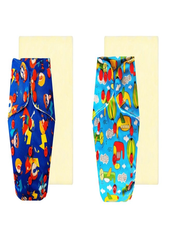 حفاضات قماشية دمبلدو إيليت مع ماصة سحرية (عبوة من قطعتين) | ناعمة ولطيفة | قابلة لإعادة الاستخدام والغسل | أزرار كبس قابلة للتعديل | مثالية لفصل الصيف الهندي | من 3 أشهر إلى 3 سنوات | للجنسين - Image 1